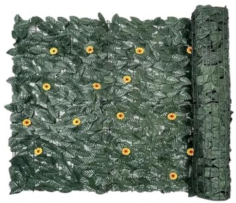 Clôture De Confidentialité Artificielle En Rouleau, Mur D'aménagement Paysager, Treillis En Bois Extensible, Haie For Jardin Extérieur, Arrière-cour, Balcon(1x3.0m)