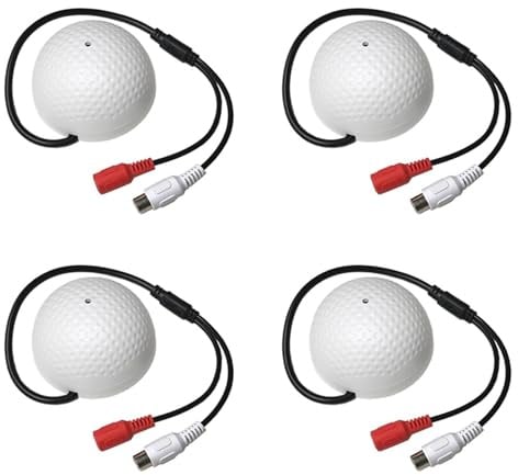 Vjsujehgy 4X Monitoraggio Audio Mic Microfono di Raccolta Audio per Videosorveglianza CCTV Telecamera IP di Sicurezza Preamplificatore Incorporato Voce Cablata