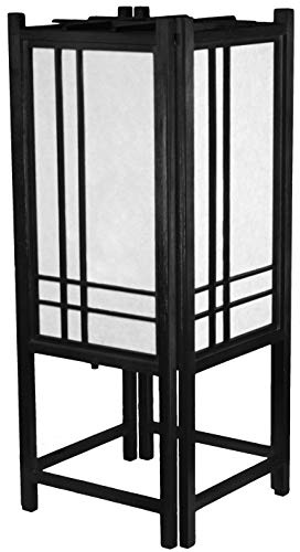 Red Lantern 18 Double Cross Shoji Lamp, Black
