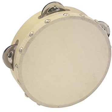 DIMAVERY DTH-604 Tamburin 15 cm | Klangvolles Tamburin