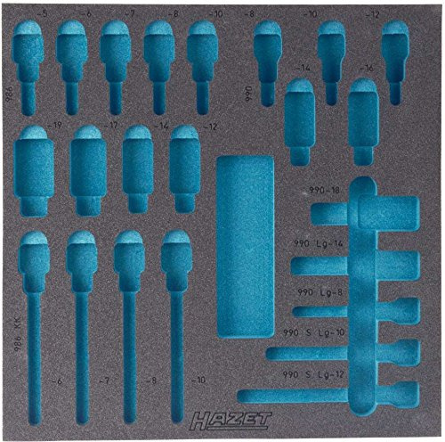 HAZET 2-Komponenten Weichschaumeinlage 163-119L, Länge 344 mm | Länge 344 mm, Breite 342 mm, 98 g, 2/3 (344 x 342 mm) , L x B: 344 mm x 342 mm, Antrieb 100030 Weichschaumeinlage,