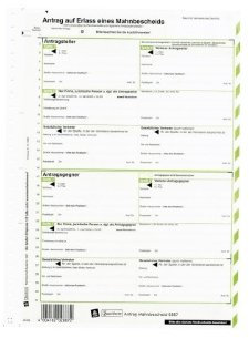 Zweckform Antrag auf Mahnbescheid A 4 (2887) SD, 25 Stück