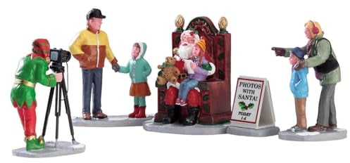 Lemax Fotos de Pueblo navideño con Papá Noel, Juego de 5-22032