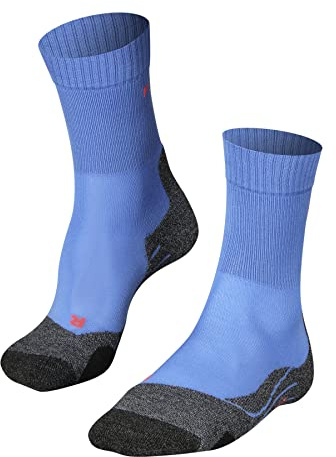 FALKE Women's TK2 Explore Cool W SO Lyocell Functional Yarn Thick Anti-Blister 1 Pair Hiking Socks, Blue (Blue Note 6545), 2.5-3.5