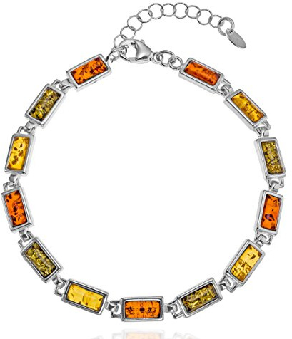 Copal Damenarmband Aus Echtem Bernstein Mit Feinster Handwerkskunst Und Verstellbarem Silberverschluss