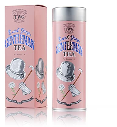 TWG Tea | Earl Grey Gentleman | Loose Leaf Black Tea | Bergarmot & Rose | Haute Couture Tin, 100g | Gift Set