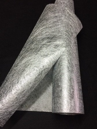 Au Rouleau de 30 metres Non Tisse Argent Tissu INTISSE Chemin de Table Large 37.50 cm Aspect Toile araignee