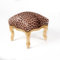 Sitzsack Barock gold und Stoff Leopard 40 x 40 x 30 cm