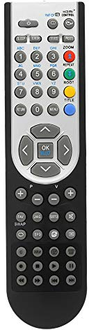 docooler RC1900 Telecomando per Oki HITACHI Alba CELCUS Luxor GRUNDIG Sharp JMB TELEFUNKEN Bush TECHWOOD Akai NEVIR SANYO LCD LED TV al Plasma Smart Nero