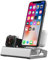 Base Cargador para Apple Watch y iPhone Airpods, 3 en 1 Aluminio de Base de Carga Soporte Apple Watch Series 8 SE2 7 SE 6 5 4 3 2 1, iWatch 45mm 41mm 44mm 40mm 42mm 38mm, iPhone 14 Pro MAX 13 12 11 X