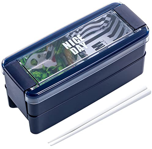 B-1488NV - Lonchera de plástico, color azul marino