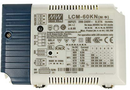 MeanWell LCM-60KN LED-Treiber DC 60 W, dimmbar, KNX Konnex und Taste No Konstantstrom wählbar 500/600/700/900/1050/1400mA