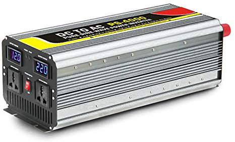 ZXLLAFT Inversor Corriente Onda Pura 4000W, 12V/24V/48V/60V/72V DC A 220V AC, Convertidor Energía para Automóvil con Pantalla LED para Sistema Energía Solar para Vehículos RV Boat,DC 48V