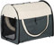 PawHut Hundebox Faltbare Hundetransportbox Haustierrucksack mit Kissen Reisetasche Transportbox für Tier wasserdicht Oxfordstoff Dunkelgrau 81 x 56 x 66 cm