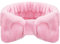 Bowknot Haarbänder Weich Makeup Stirnband Koralle Vlies Haarband Gesicht Waschen Haarwickel Spa Stirnband Elastisch Kopfwickel für Frauen Mädchen (Hellrosa)
