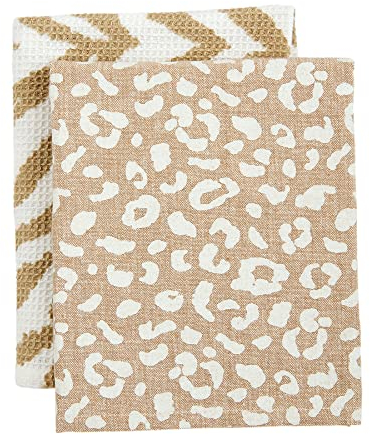 Mud Pie Leoparden-Handtuch-Set, Zebra, 66 x 41,9 cm