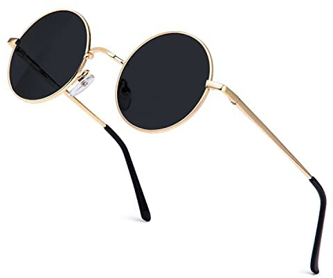 ANYLUV Sonnenbrille Herren Polarisiert, Runde Sonnenbrille Herren Damen Klassische mit UV-Schutz 47mm