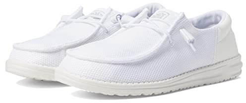 HEYDUDE Wendy Funk Mono Damen - Slip on Flache Schuhe - Mokassin Stil, White, 39