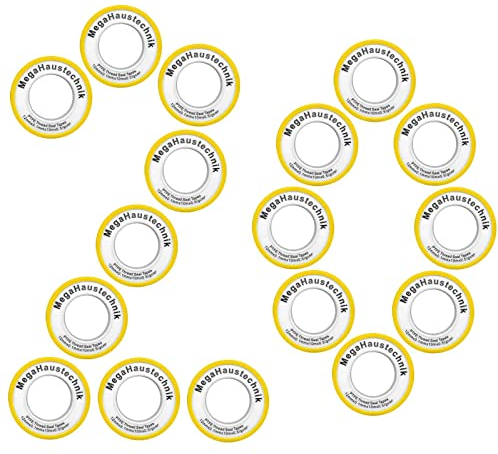 MegaHaustechnik 20 Rolle Gewindedichtband Teflon Teflonband PTFE Abdichten Dichtungsband Teflonband Dichtband
