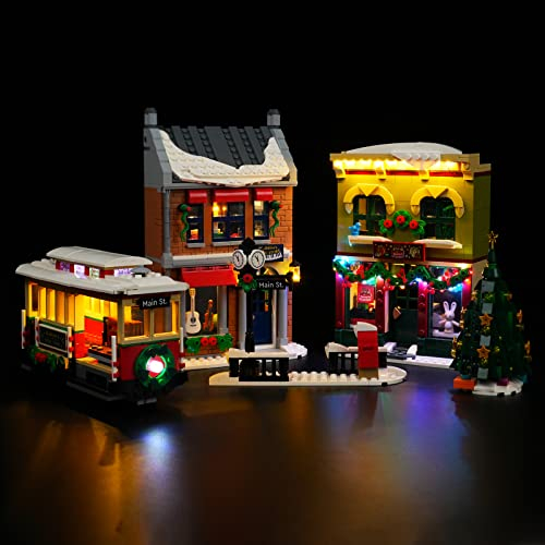 BrickBling Led Licht Set für Lego 10308 Holiday Main Steet, Led Beleuchtungs Set für Lego Ferienhauptstraße, Kreatives Geschenk (Nur Lichter-Set,kein Lego-Modell)- Standard Version