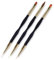 3Pcs Nail Art Brushes Double Ended Nail Art Brush, Nail Brush for Nail Art, Acrylic Nail Liner Brush for UV Gel Acrylic Paint Draw Manicure Tool