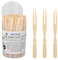 OFCOX Mini Bamboo Forks 3.5 Inch, [110 PCS] Disposable Wood/Wooden Appetizer Forks, Tiny/Small Food Picks for Fruit, Cheese, Charcuterie, Cocktail, Snacks, Desserts, Party Toothpicks for Appetizers.