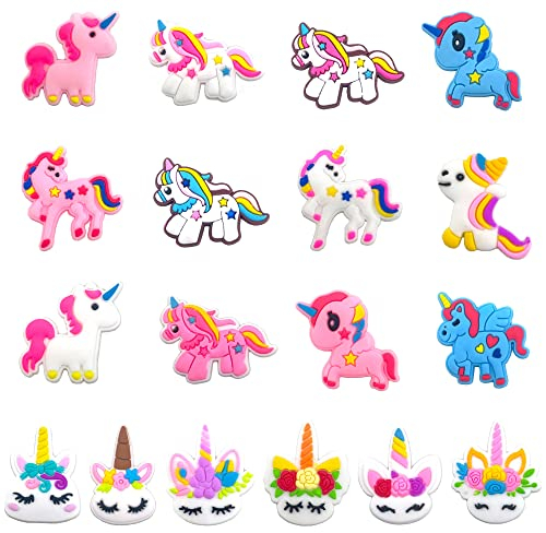 Niuhong Schuh Clogs Charms Kinder Niedlicher Cartoon Schuh Decoration Schuhanhänger Schuhschmuck DIY Kawaii Schuh Charm Clog Dekor PVC Shoe Schmuck Charm Schuhe Knöpfe Accessories (Einhorn)