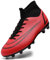 ASOCO DREAM Zapatillas de Fútbol Hombre Tacos Botas de Fútbol Profesionales Deportivas de Caña Alta Aire Libre Zapatos de Atletismo Calzado de Fútbol,Rojo,40 EU