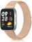 Vancle Correa para Xiaomi Redmi Watch 3 Active para Mujer Hombre, Correas de Metal, Pulseras de Repuesto Ajustable de Acero Inoxidable con Imán para Redmi Watch 3 Active, Oro Rosa