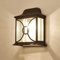 Beasiu-Eletro Retro Außenwandleuchte Wasserdichte Vintage Braun Wand-Außenleuchte IP34 Aluminium und Glas Wand Lampe E27 Industrial Tor Flur Treppe Eingangs Post Leuchte Wandbeleuchtung 21 * 11 * 29