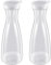 Povxlum 2Pcs 1.6L Plastic Water Carafes with White Flip Tab Lids- Food Grade & Recyclable Shatterproof Pitchers - Juice Jar
