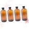 Mobestech 4pcs Glass Bottles with Amber Glass Jars with Lids Glass Bottle with Lid Round Glass Bottle Brown Glass Bottles Flower Vase Glass Water Bottle Amber Glass Bottle Shot Glass Syrup
