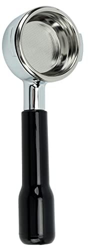 TARSHYRY Bodenloser Siebträger mit Einlagigem Filter, Nackter Siebträger ohne Boden, Kaffeeprodukte, 58 Mm E61 Nackter Siebträger ohne Boden (C2 Kunststoff Schwarz)