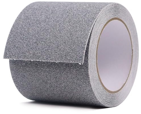 QILIMA Anti-Rutsch-Band Grau High Traction Sicherheits-Track-Band-100MM X 5M Anti-Rutsch-Klebeband, starkes Traktion Grip-Band, für Treppen, Stufen, Rampen, Decks, Gehwege