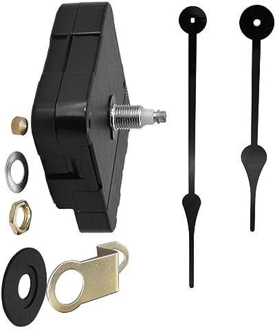 Hemobllo 1stück Wanduhrwerk Mit Metallzeigern Präzise Uhrbewegung Für Große Wanduhren Installieren Für Wohnräume Und Geschäfte Schwarz