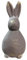 Ostern Deko Hase Figur 16,5cm aus Zement - Osterhasen stehend als Frühlingsdeko, Osterdeko, Gartendeko für Außen - Osterdekoration vintage für den Garten, Balkon wetterfeste Frühling Dekoration