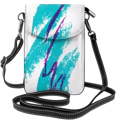 YYHHAOFA Kleine Damen-Handy-Geldbörse, 90er-Jahre-Tassen-Design: multifunktional, weich, langlebig, praktisch für den täglichen Gebrauch und Reisen, Schwarz , Einheitsgröße