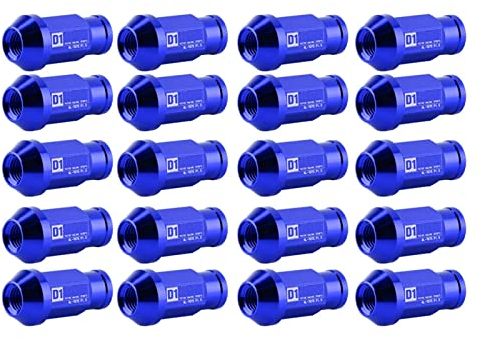 Aluminum Racing Wheel Nut 12mm M12x1.5 Blue Durable Lock for Car Wheels High Strength Automotive Fastener