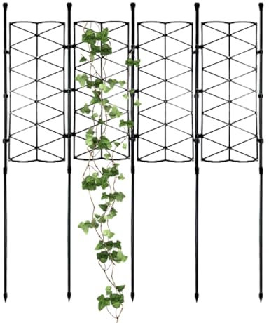 Treillis de jardin extensible, panneaux de clôture de treillis mural | Tube en acier enduit de polypropylène pour grimpantes, support décoratif pour d'extérieur antirouille