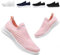 Hanani Slip on Basket Femme Homme Chaussures de Sport Running Mode Sneaker Respirant Légère Mode Casual Confort Fitness Jogging Walking Sneaker Rose 38EU
