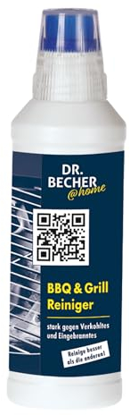 DR.BECHER @home BBQ & Grill Reiniger Gel - Entfernt eingebrannte Verkrustungen zuverlässig und selbsttätig - Ideal für Edelstahlbleche, Grillroste und feuerfestes Glas 500ml