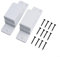 Support de butée de porte, convient pour les garages, caves, granges, abris de jardin, entrepôts, cours, etc., butée de porte en acier compatible avec bois standard de 5,1 x 10,2 cm (blanc)