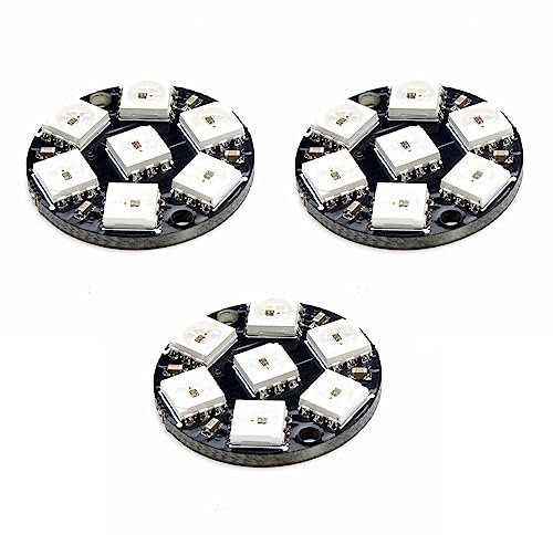 MakerMind 3x 7Bit RGB LED Ring WS2812 5050 5V kompatibel mit Arduino, Raspberry Pi Neopixel