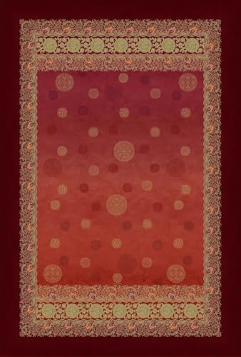 Bassetti PALLAVICINO Plaid aus 100% Baumwolle in der Farbe Rosso R1, Maße: 240x250 cm - 9330140