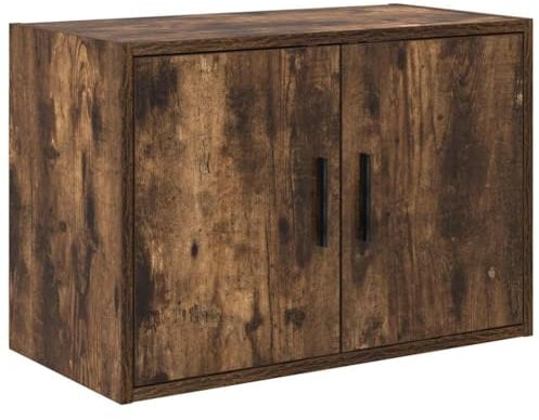 vidaXL Garagen-Wandschrank Räuchereiche Holzwerkstoff, Schrank, Garagen-Aufbewahrungsschrank, Wandschrank mit Türen, Garagen-Lagerschrank