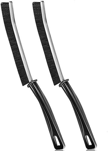NOBILE LOVELYCARE 2 Spazzole per la pulizia delle fughe spazzola per fessure setole dure strumento di pulizia per il bagno cucina lavandini lavelli spazi angusti 2 spazzolini sottili ed ergonomici