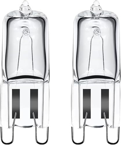 UniBulb Halogen G9 300℃ Heat Tolerant Chandelier/Oven/Microwave Capsule Light Bulb 320lm 40W 2800K (Warm White), 2000hr Life, Pack of 2