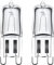 UniBulb Halogen G9 300℃ Heat Tolerant Chandelier/Oven/Microwave Capsule Light Bulb 320lm 40W 2800K (Warm White), 2000hr Life, Pack of 2