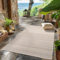 SIMPEX Outdoor Teppich Wetterfest Beige 80x250 cm Läufer, UV-beständig, ideal für Küche, Balkon, Terrasse auch Wohnzimmer und Esszimmer, Skandinavisches Boho-Design, Pfelgeleicht