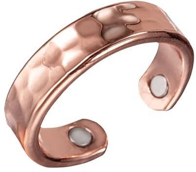 Damenring aus Kupfer – eleganter magnetischer Schmuck für Frauen | Verstellbarer und stilvoller Kupferring mit einfachem Design, leichtes verstellbares Band für den Alltag, Freizeitkleidung und
